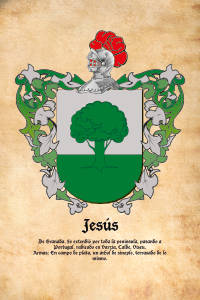 Escudo heráldico del apellido JESUS