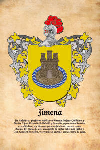 Escudo heráldico del apellido JIMENA