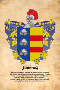Escudo heráldico del apellido JIMENEZ