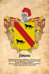 Escudo heráldico del apellido JIMENO