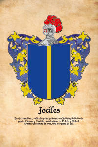 Escudo heráldico del apellido JOCILES