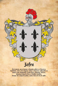 Escudo heráldico del apellido JOFRE