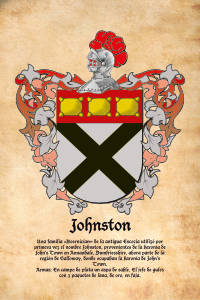Escudo heráldico del apellido JOHNSTON