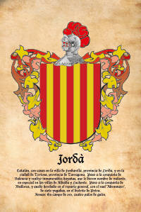 Escudo heráldico del apellido JORDA