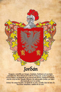 Escudo heráldico del apellido JORDAN