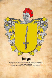 Escudo heráldico del apellido JORGE