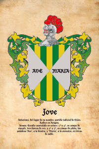 Escudo heráldico del apellido JOVE