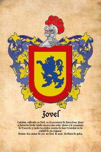 Escudo heráldico del apellido JOVEL