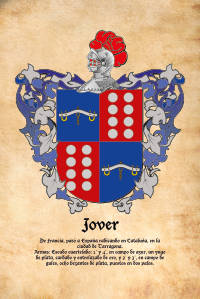 Escudo heráldico del apellido JOVER