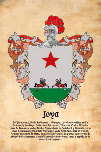 Escudo heráldico del apellido JOYA