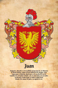 Escudo heráldico del apellido JUAN
