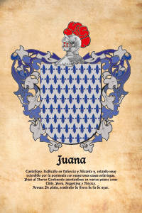 Escudo heráldico del apellido JUANA