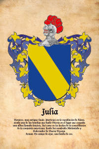 Escudo heráldico del apellido JULIA