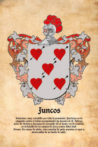 Escudo heráldico del apellido JUNCOS