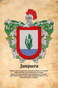 Escudo heráldico del apellido JUNQUERA