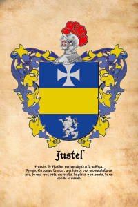 Escudo heráldico del apellido JUSTEL