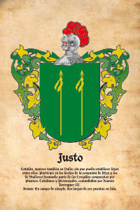 Escudo heráldico del apellido JUSTO