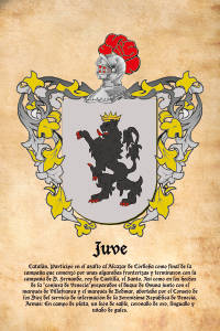 Escudo heráldico del apellido JUVE