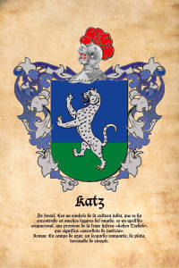 Escudo heráldico del apellido KATZ