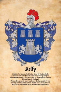 Escudo heráldico del apellido KELLY