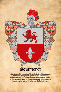Escudo heráldico del apellido KEMMERER