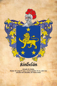 Escudo heráldico del apellido KINDELAN