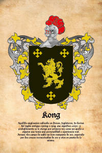 Escudo heráldico del apellido KONG