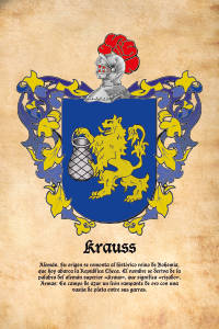 Escudo heráldico del apellido KRAUSS