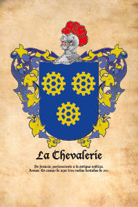 Escudo heráldico del apellido LA CHEVALERIE
