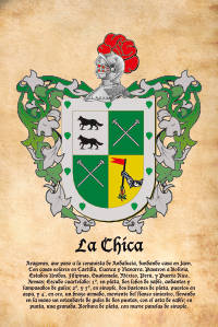 Escudo heráldico del apellido LA CHICA
