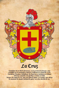 Escudo heráldico del apellido LA CRUZ