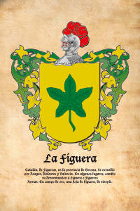 Escudo heráldico del apellido LA FIGUERA