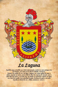 Escudo heráldico del apellido LA LAGUNA
