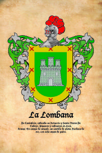 Escudo heráldico del apellido LA LOMBANA