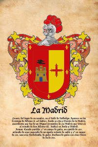 Escudo heráldico del apellido LA MADRID
