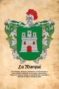 Escudo heráldico del apellido LA MARQUE