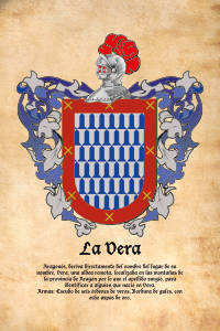 Escudo heráldico del apellido LA VERA