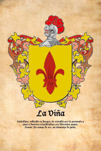 Escudo heráldico del apellido LA VIÑA