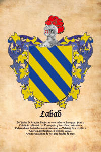 Escudo heráldico del apellido LABAD