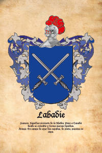 Escudo heráldico del apellido LABADIE