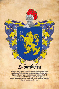 Escudo heráldico del apellido LABANDEIRA