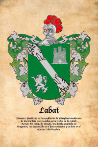Escudo heráldico del apellido LABAT