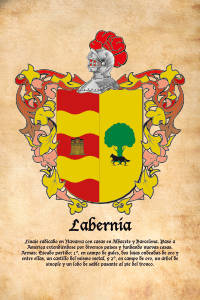 Escudo heráldico del apellido LABERNIA