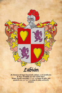 Escudo heráldico del apellido LABIAN