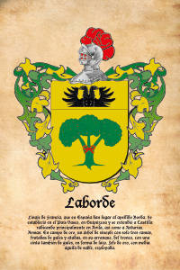 Escudo heráldico del apellido LABORDE