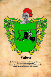 Escudo heráldico del apellido LABRA