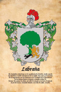 Escudo heráldico del apellido LABRAÑA