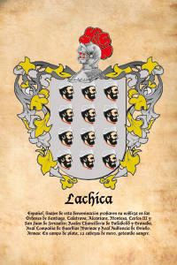 Escudo heráldico del apellido LACHICA