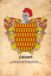 Escudo heráldico del apellido LACOURT