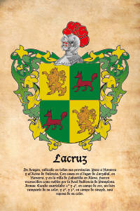 Escudo heráldico del apellido LACRUZ